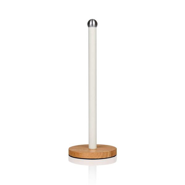 SWAN NORDIC TOWEL POLE WITH WOODEN BASE-WHITE